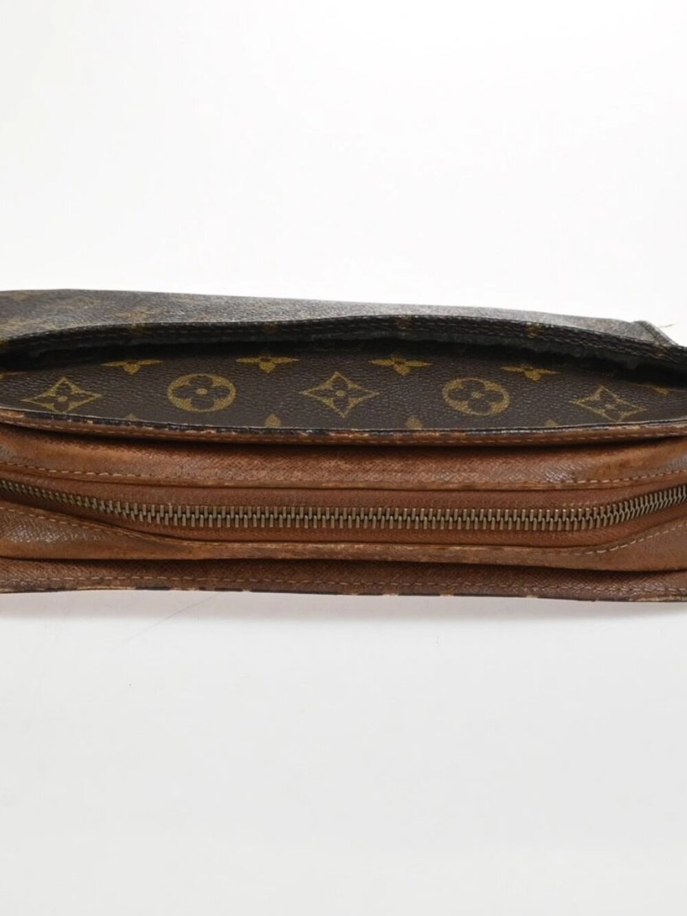 LOUIS VUITTON Orsay Clutch Hand Bag Monogram Leather Brown France - Picture 5 of 16